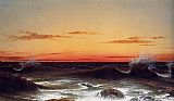 Seascape Canvas Paintings - Seascape, Sunset